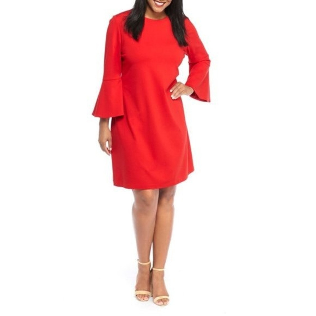 NWT Womens Plus Size 2X The Limited Red Bell Sleeve Ponte Knit Dress NEW NWT Womens Plus Size 2X The Limited Red Bell Sleeve Ponte Knit Dress NEW