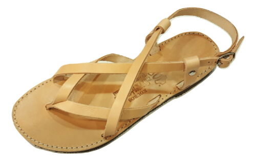 Damen-Ledersandalen im antiken griechischen Stil handgefertigt römische Gladiatorenschuhe flach - Bild 2 von 9