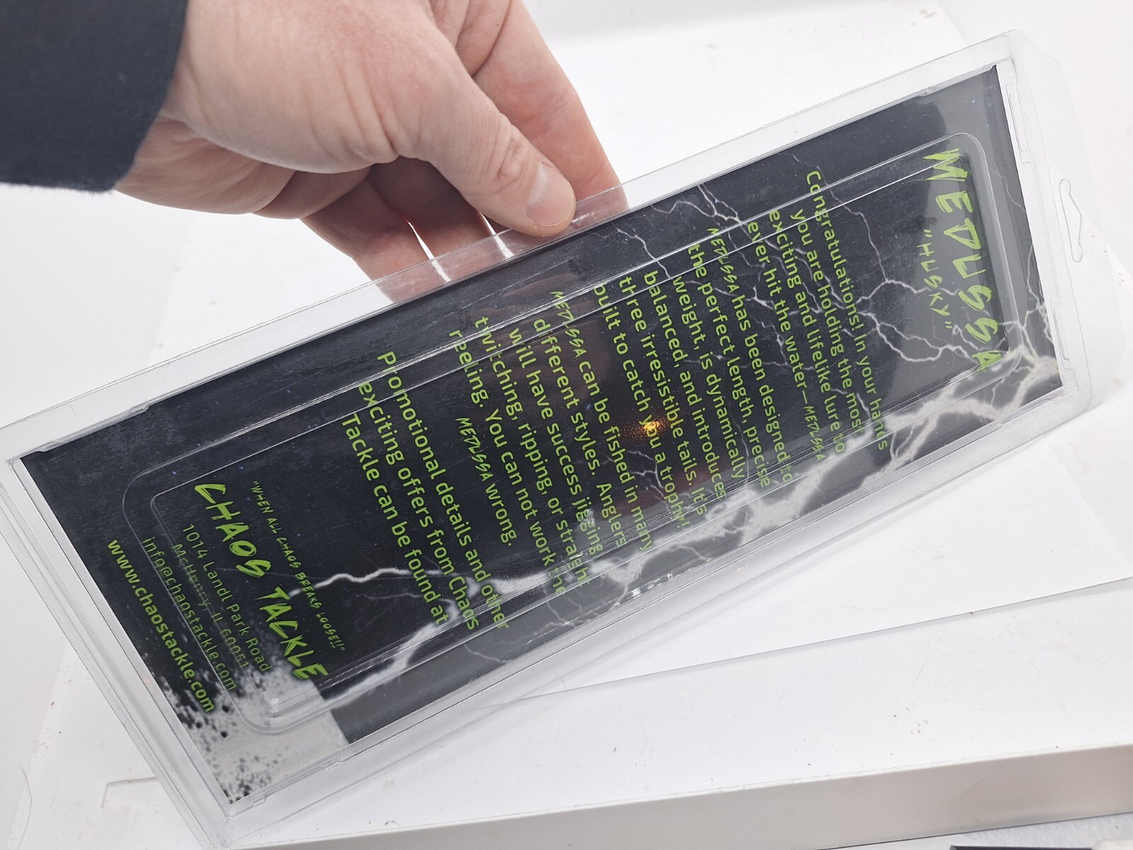 14.5" Chaos Tackle Husky Medussa Olive Perch Jerkbait Musky Lure - Image 3