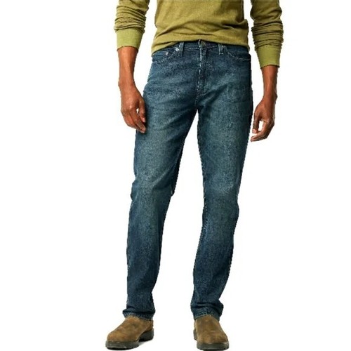 Levi Strauss Signature Jeans Mens W30 L32 (28 x 32) Athletic Fit Dark Wash Denim - Picture 3 of 15
