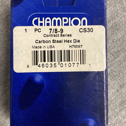 Champion Carbon Hex Die CS30-7/8-9 - Picture 3 of 3