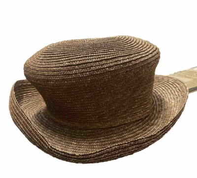 ERIC JAVITS USA Packable Squishee Beige Woven Sun Beach Hat  Brim