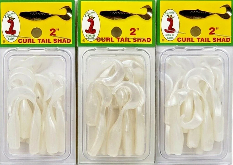 白色珍珠 Shad Minnow 2 英寸 12 包钓鱼诱饵柔软塑料鱼饵鱼 — 第 4/4 张图片