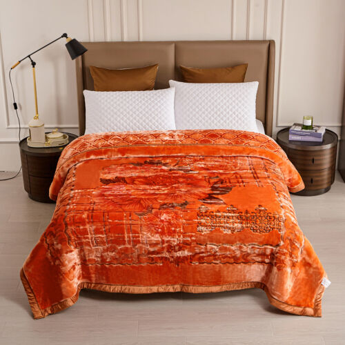 Heavy Korean Mink Fleece Blanket 2 Ply Reversible Silky Soft Winter Bed Blankets - Picture 122 of 168