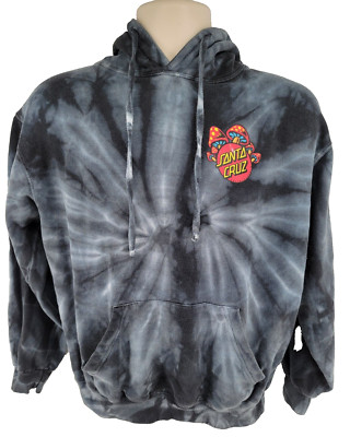 Santa Cruz Skateboards Hoodie Size M Tie-dye Mushrooms Colortone