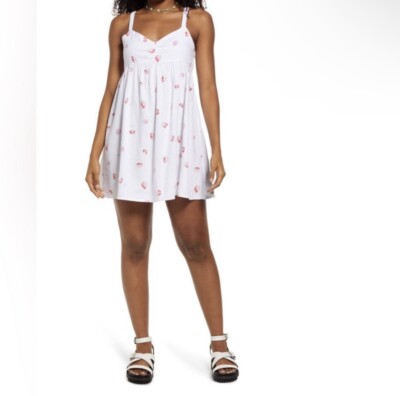 BP Print Linen Blend Babydoll Strawberry Dress | eBay BP Print Linen Blend Babydoll Strawberry Dress | eBay