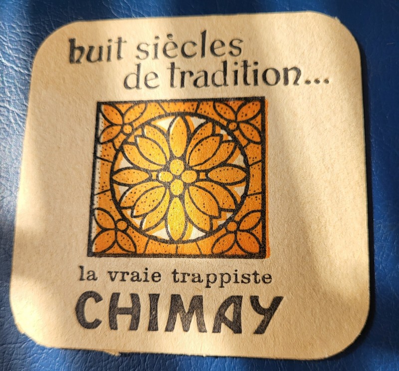 Chimay Trappist Belgium Beer Coaster Early 60's  RARE! T8B