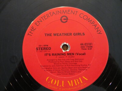 Weather Girls   It's Raining Men - 1982 - Columbia 44-03181 Vinyl 12'' Single VG