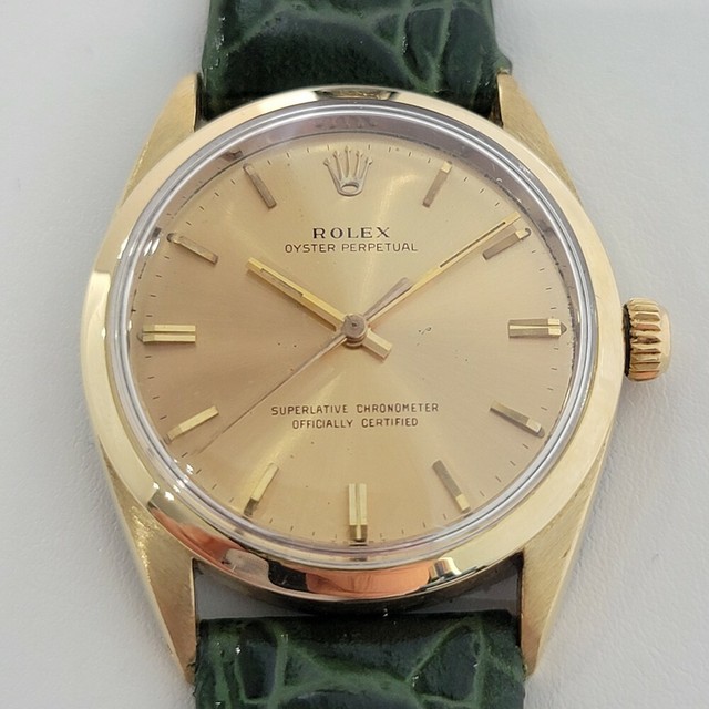 Rolex Oyster Perpetual Gold Men's Watch 