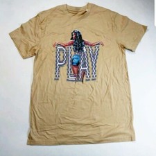 T-shirt Play Cloths uomo 100% autentica S/S taglia grande beige logo 