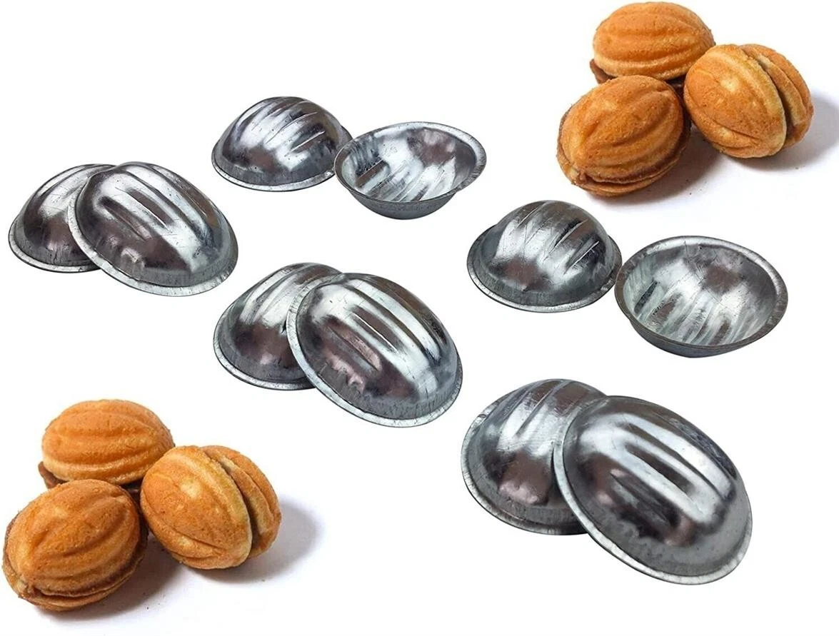 Set 100 pcs Metal Mold For Sweet Russian Oreshki Cookie Pastry Walnut Nutlets