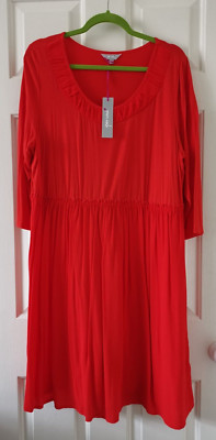  BNWT MARKS & SPENCER PER UNA RED DRESS. SIZE 20. FREE P&P