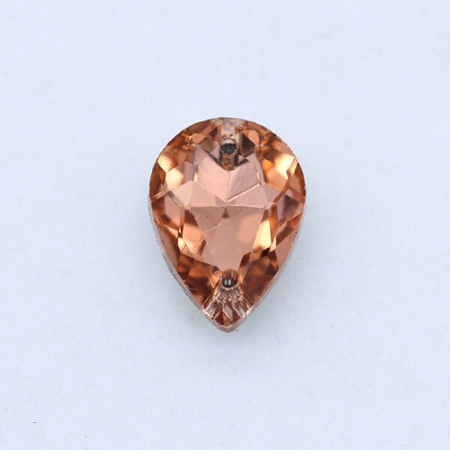 Gota de agua coser en cristal dos agujeros facetado vidrio estrás joyas cuentas - Imagen 19 de 29