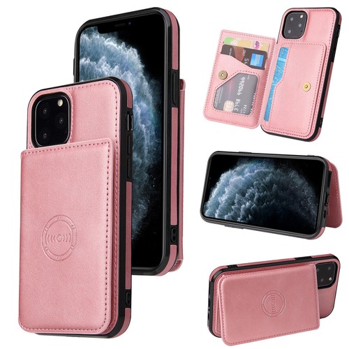 For iPhone 16 15 14 13 12 Pro Max 14Plus PU Leather Card Holder Phone Case Cover - Picture 4 of 24