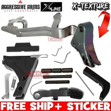 AGGRESSIVE ARMS X-LINE BLACK RAINBOW Trigger + LOWER PARTS KIT GEN 3 GL0CK 17 19