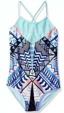 Jantzen Little Girls Size 6 One Piece Swimsuit Desert Darlings Tribal Print New