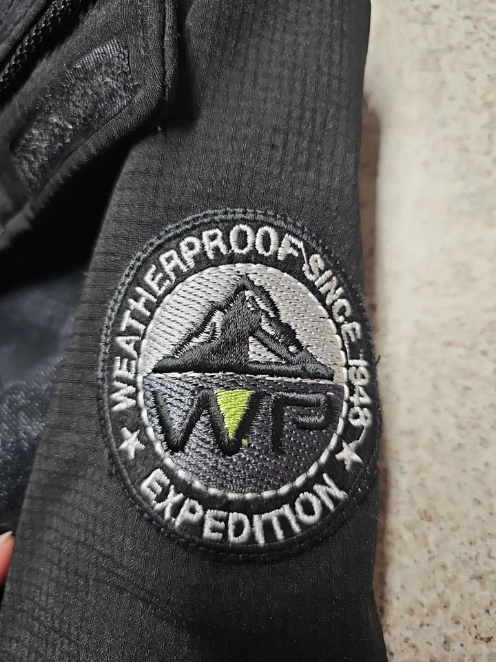 Casaco à prova de intempéries masculino juvenil preto com detalhes verde limão tamanho M - Imagem 4 de 4