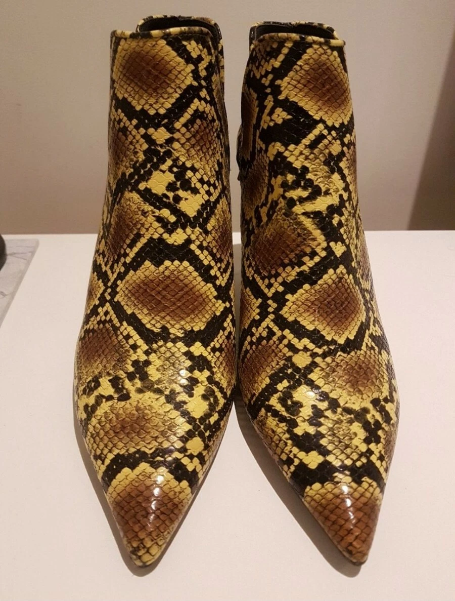 Zara snakeskin ankle boots top