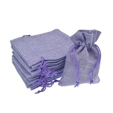 50Pcs Burlap Bags with Drawstring 2.7 x 3.5 inch, Linen Gift Bags Jewelry Pou...