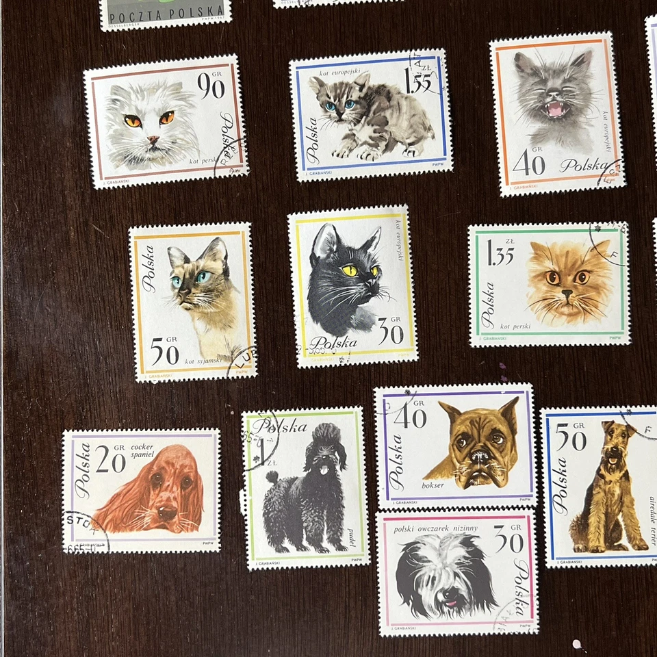 大量 波兰动物邮票 批量 所有不同的 几套 鸟类 鱼宠物 — 第 4/4 张图片