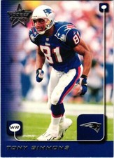 1999 LEAF ROOKIES & STARS TONY SIMMONS #120 CARD $0.99 VALUE BOX