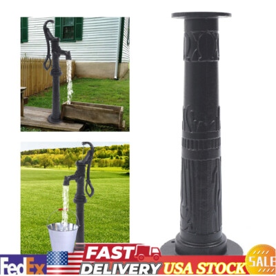 Pitcher Pump Base Black Cast Iron Hand Pump Stand For Yard Garden 22cm*65CM