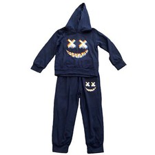 Kids Boys Jogger and Hoodie Graphic Set in Blue, Size 100 3-4Y