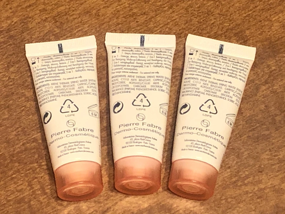 3 X Avene 3 en 1 Desmaquillante 0.5 oz 15 ml Cada Viaje Mini Tamaño ~ ¡Nuevo!❤️ Foto 2 de 3