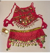 Pink And Gold Belly Dancer Set. One Size