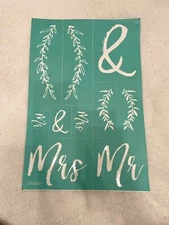 Mr And Mrs Marriage labels chalk couture transfer- Retired