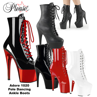 Pleaser Adore 1020 7 Inch High Heel Plateau Pole Dancing Stiefeletten