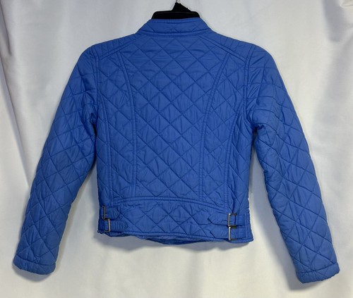Polo Ralph Lauren Quilted Moto Jacket Size M (8-10) Harbor Island Blue - Picture 5 of 8