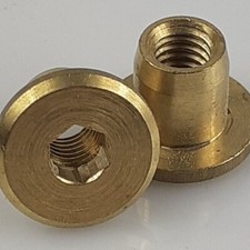 Sleeve Nut Solid Brass M6 thread, with SW5Hexagon Socket flat head cap.
