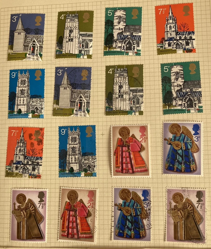 GB 1971/2 sellos 7 como nuevos y 7 usados conjunto total 48 estampillas SG890/908 y 913/7 (lote Z860 Foto 2 de 4