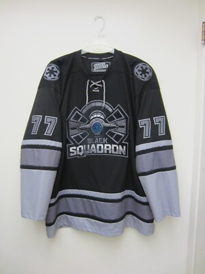 Geeky Jerseys Black Squadron Vader 77 Hockey Jersey *Well Made