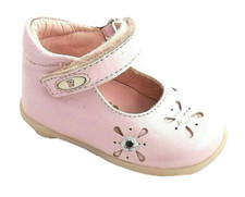 FALCOTTO PINK PEARLISED LEATHER GIRLS SHOES UK INFANT 2 - EUR 18