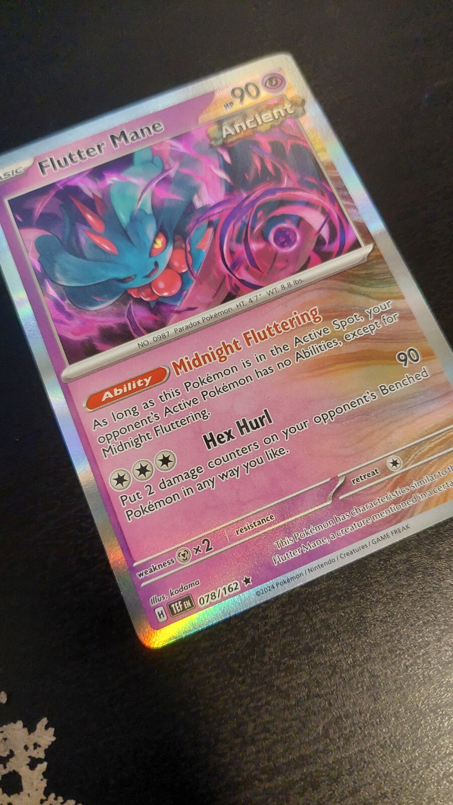 Flutter Mane 78/162 Holographic Pokemon card