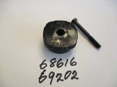 NEW MCCULLOCH PM6A, MAC6 AIR FILTER KNOB AND SCREW  PN 68616, 69202