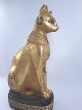 RARE ANCIENT EGYPTIAN ANTIQUE Statue Stone of Egyptian Bastet Cat Isis Scarab