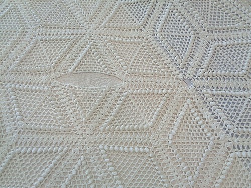 2 Antique White Handmade Crochet bed spreads need repairs - Picture 12 of 12