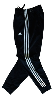 Men's Adidas Essentials Warm-Up Tapered 3-Stripes JOGGER H46105 Black Sz LARGE