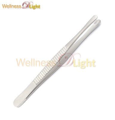 Russian Tissue Forceps 8'' Serrated Tweezers Dental Surgical Premium Instruments