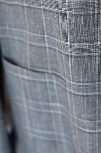 Nordstrom Men’s Shop Trim Fit Unlined 2-Button Blazer Checkered Plaid Gray 38R - Picture 8 of 17