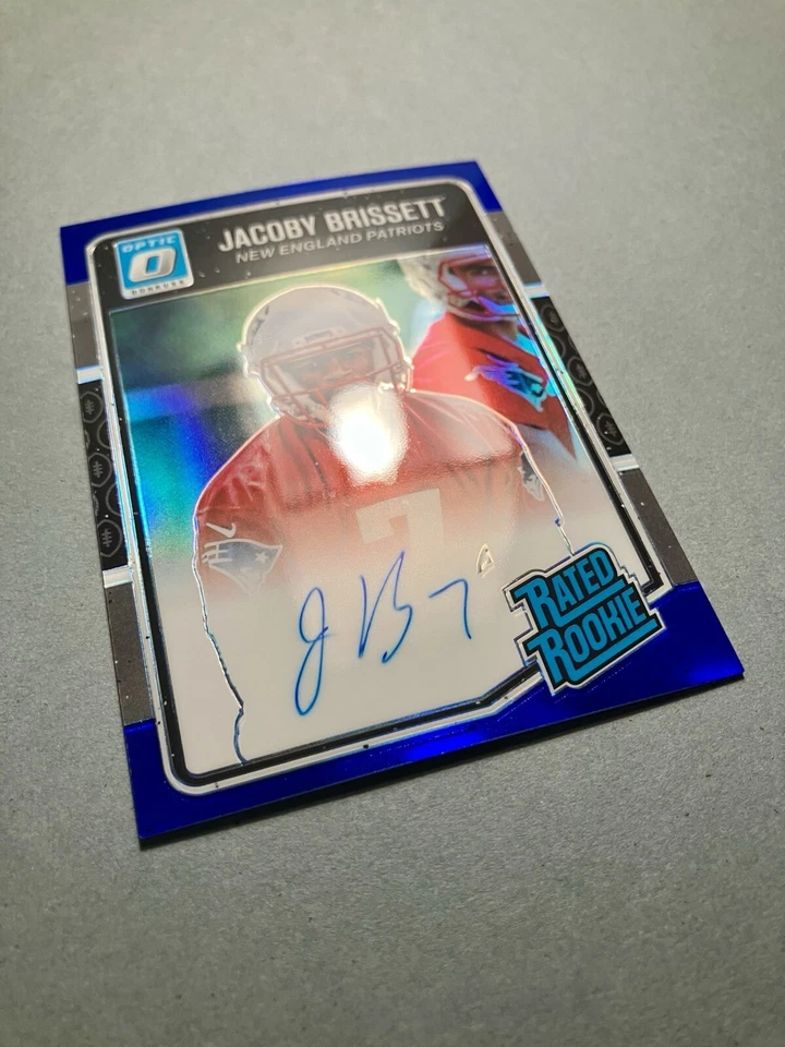 2016 JACOBY BRISSETT Donruss Optic Blue Rated Rookie (RR) Auto RC 32/75 Card# 17 - Image 4 of 4