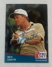hand signed autographed PGA golf card ~ BEN SMITH