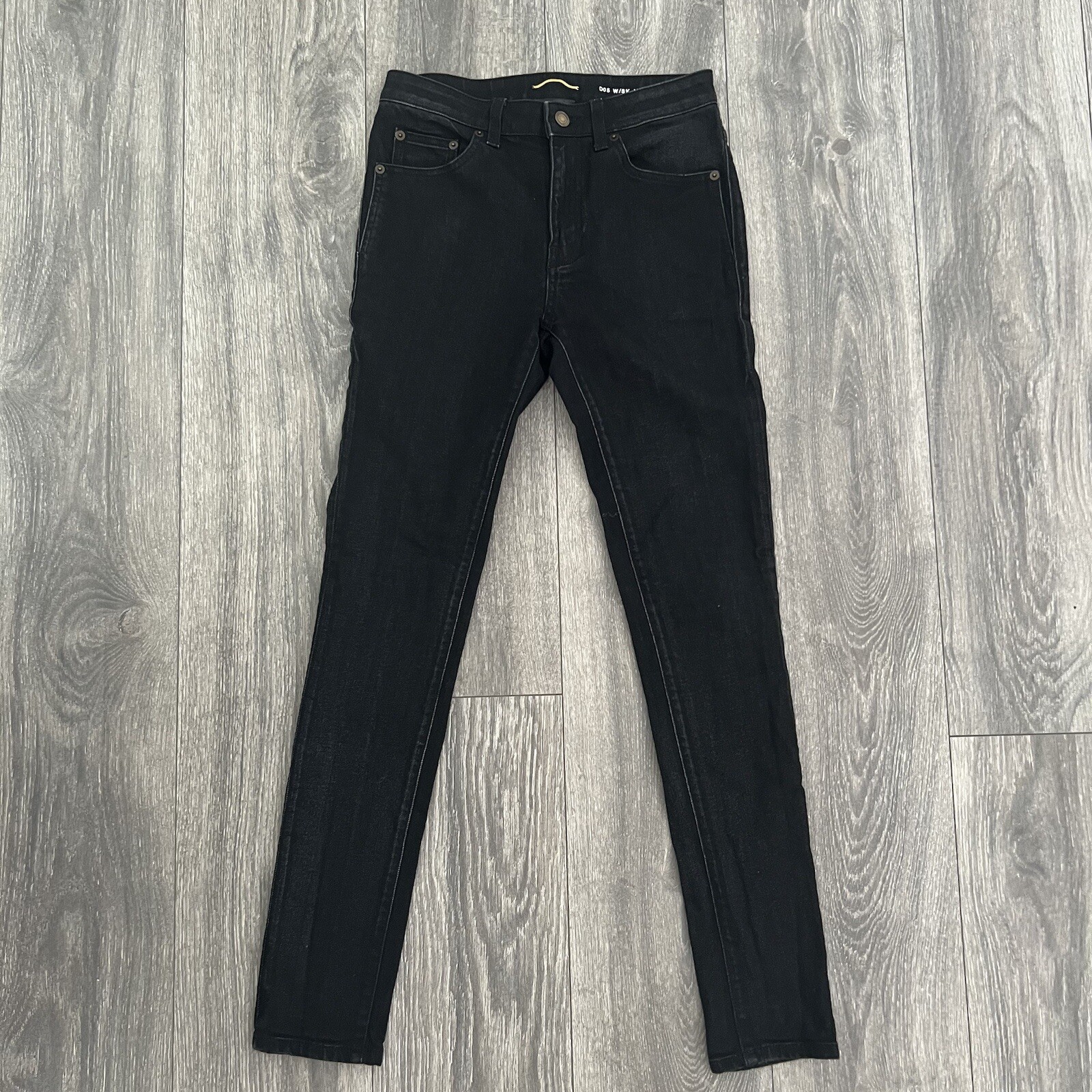 SAINT LAURENT JEANS SKINNY FIT SAINT LORENT IN DENIM STRETCH NERO USURATI