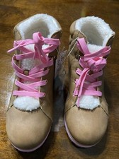 The Children's Place Girls Youth Size 2 Tan Warm Winter Boots Cute Comfort
