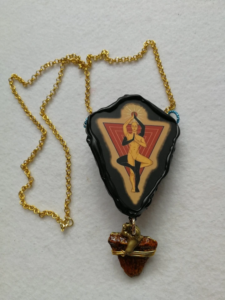 Талисман удачи египетский кулон Нефертити ювелирные изделия старинный волшебный камень амулет - Изображение 4 из 4