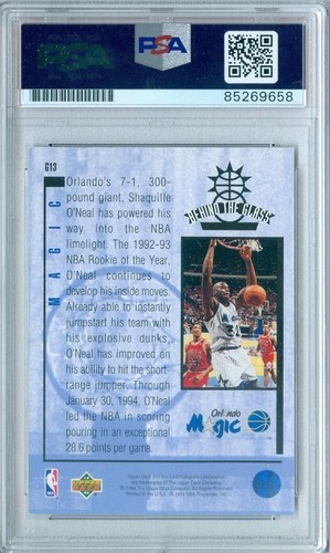 Shaquille O'Neal 1994 Upper Deck Behind The Glass #G13 PSA DNA Gem Mint 10 Auto - Picture 2 of 2