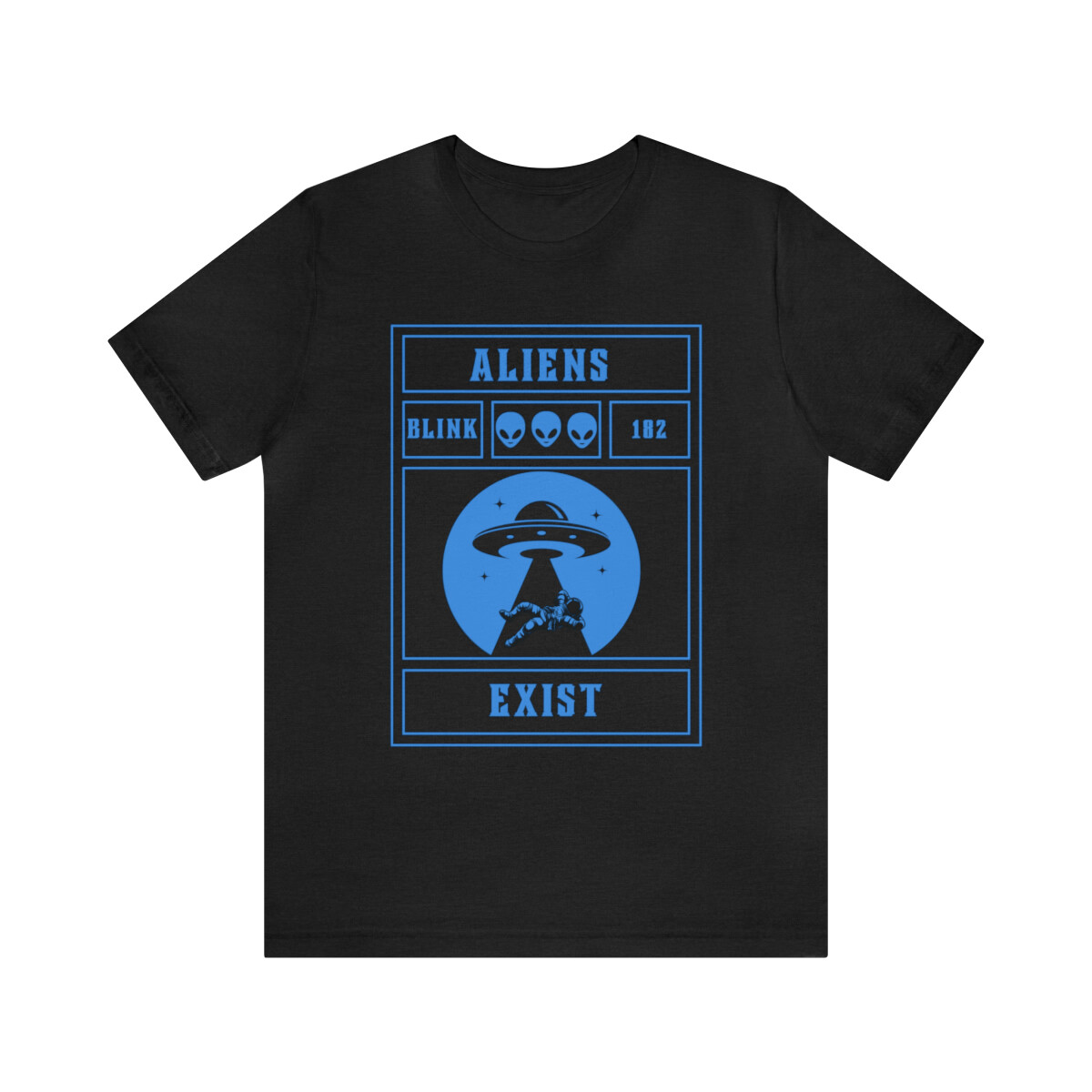Aliens Exist Blink 182 inspired T-shirt - Blue print | eBay